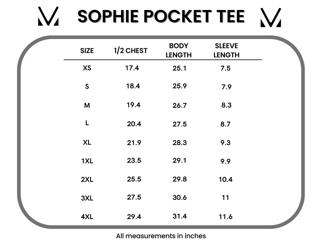 IN STOCK Sophie Pocket Tee - Blue FINAL SALE