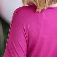 IN STOCK Bamboo V Neck Tee - Magenta