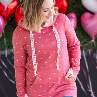 IN STOCK Hailey Pullover Hoodie -Sweetheart Red