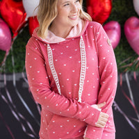 IN STOCK Hailey Pullover Hoodie -Sweetheart Red