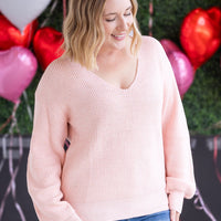 IN STOCK Bethany Bow Knit Sweater - Light Pink