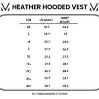 IN STOCK Heather Geometric Hooded Vest - Rust