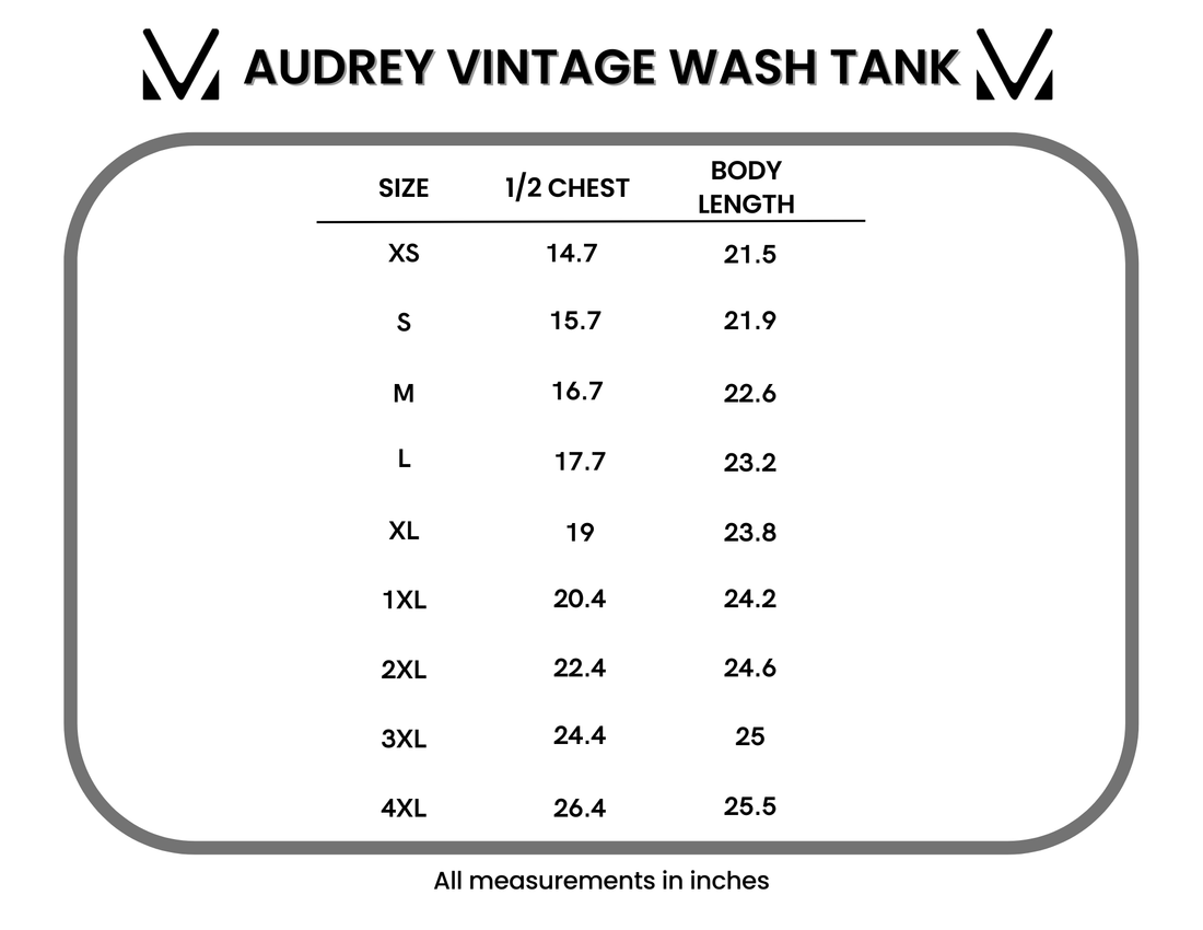 IN STOCK Audrey Vintage Wash Tank - Blue