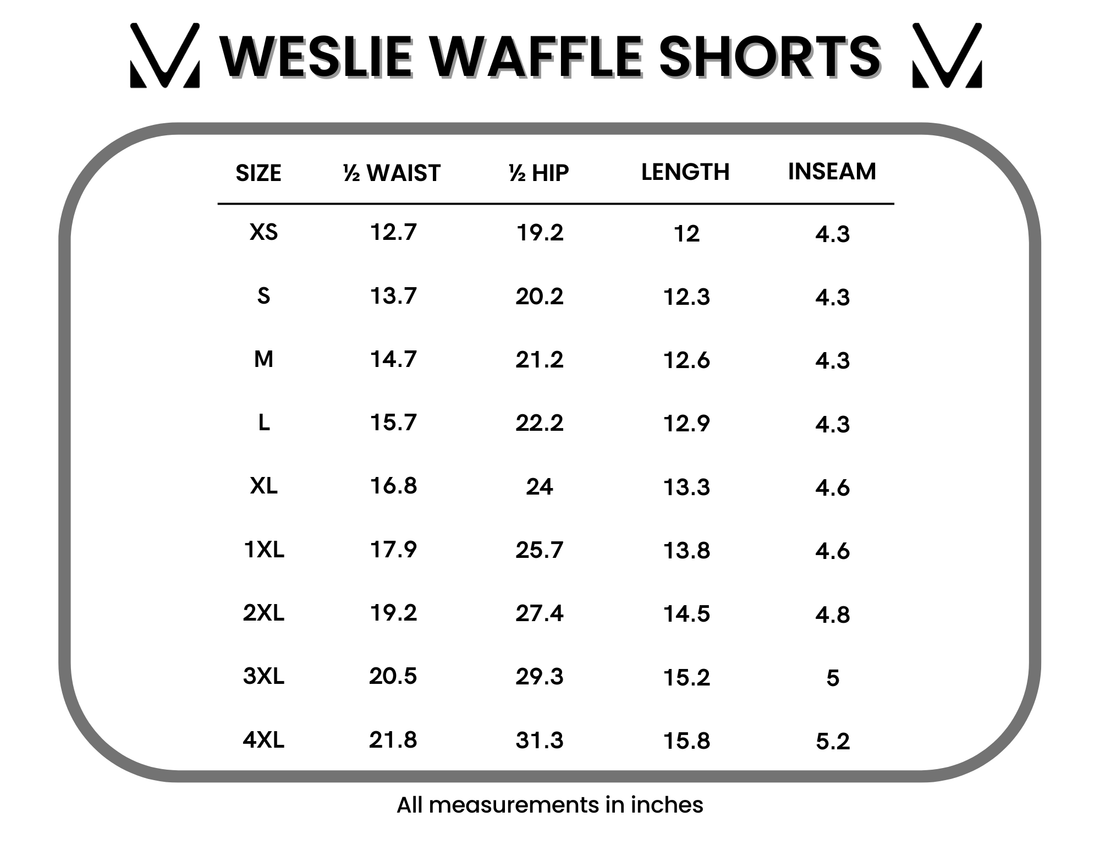 IN STOCK Weslie Waffle Shorts - Black
