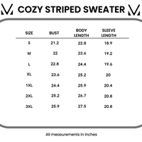IN STOCK Cozy Striped Sweater - Green FINAL SALE