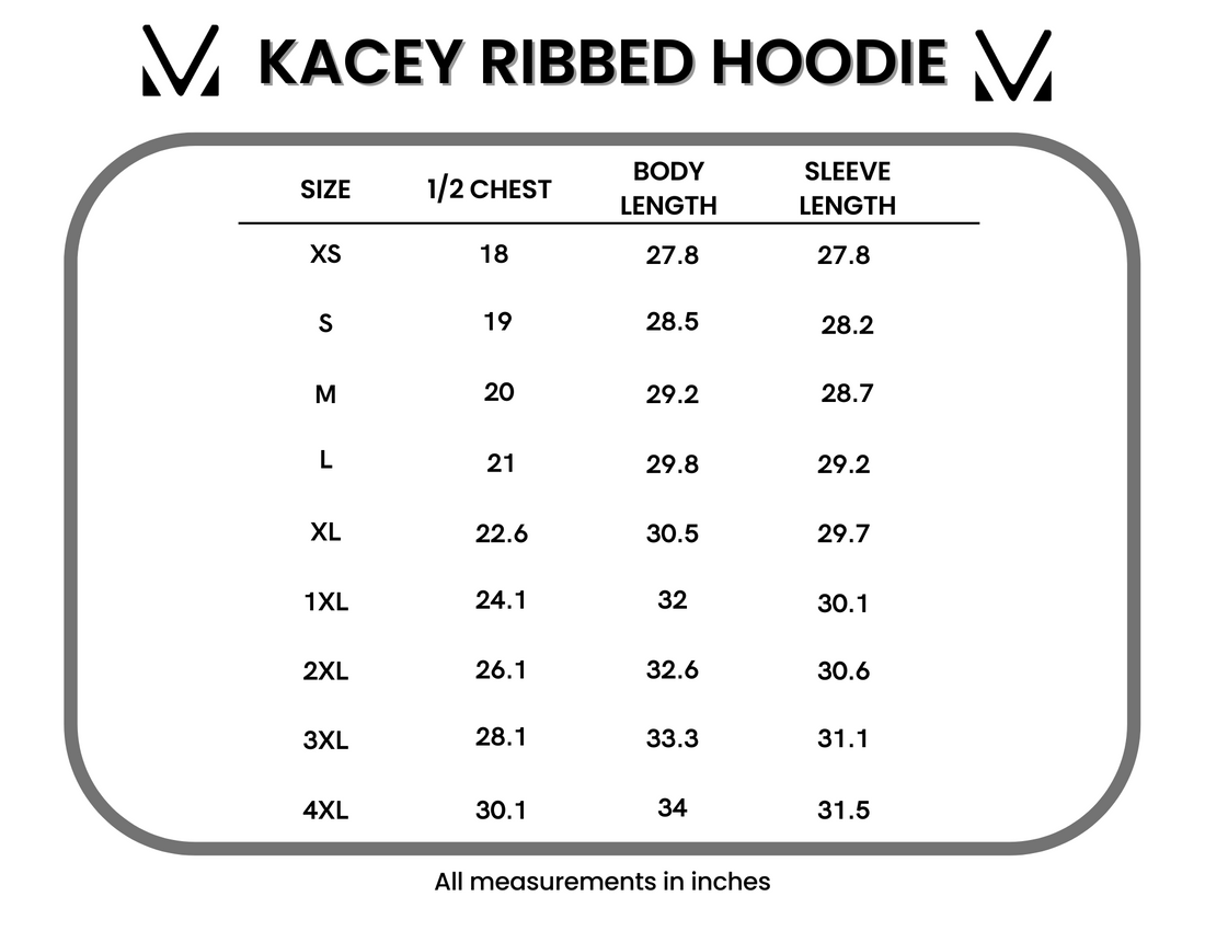 IN STOCK Kacey Ribbed Hoodie - Dusty Blue