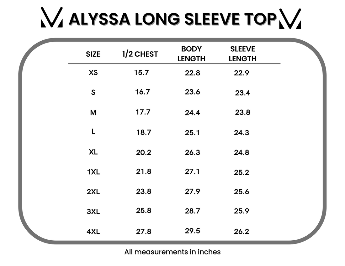 IN STOCK Alyssa Long Sleeve Top - Olive Meadow