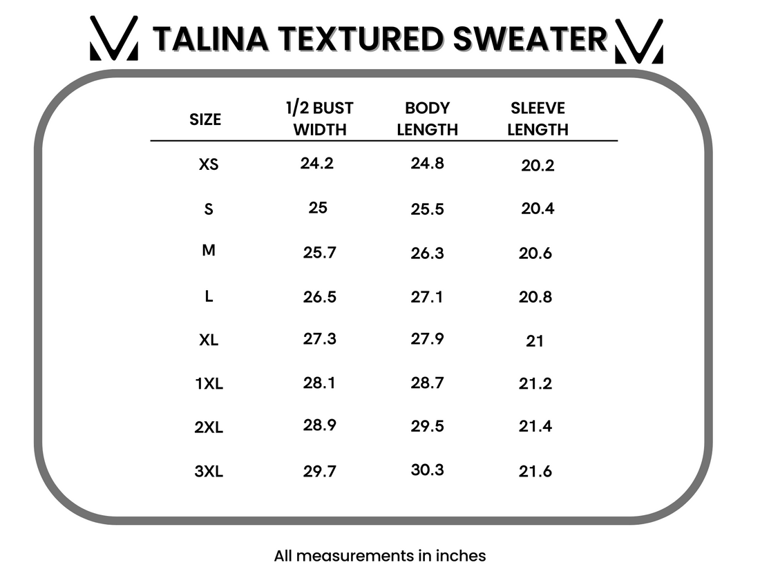 IN STOCK Talina Textured Sweater - Olive