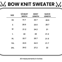 IN STOCK Bethany Bow Knit Sweater - Light Pink