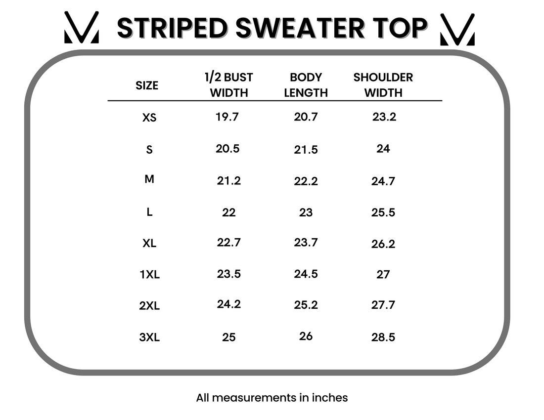 IN STOCK Striped Sweater Top - Olive and Tan