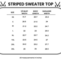 IN STOCK Striped Sweater Top - Olive and Tan