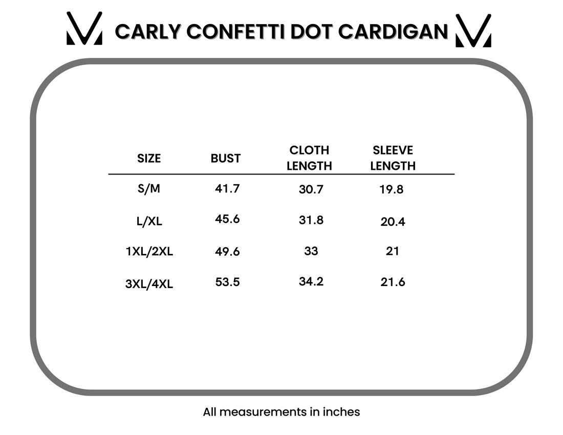 IN STOCK Carly Confetti Dot Cardigan - Lavender