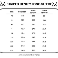 IN STOCK Striped Henley Long Sleeve - White