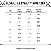IN STOCK Floral Abstract Sweater - Grey