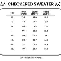 IN STOCK Checkered Sweater - Sage and White