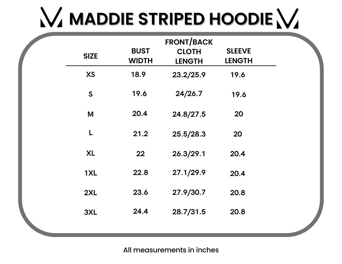 IN STOCK Maddie Striped Hoodie - Natural