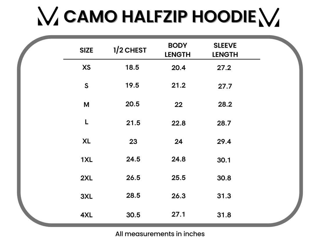 IN STOCK Camo Short Halfzip Hoodie