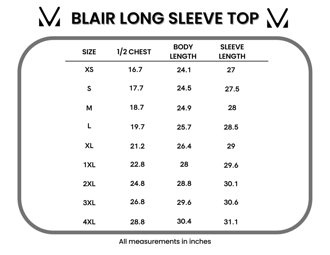 IN STOCK Blair Long Sleeve Top - Olive Meadows