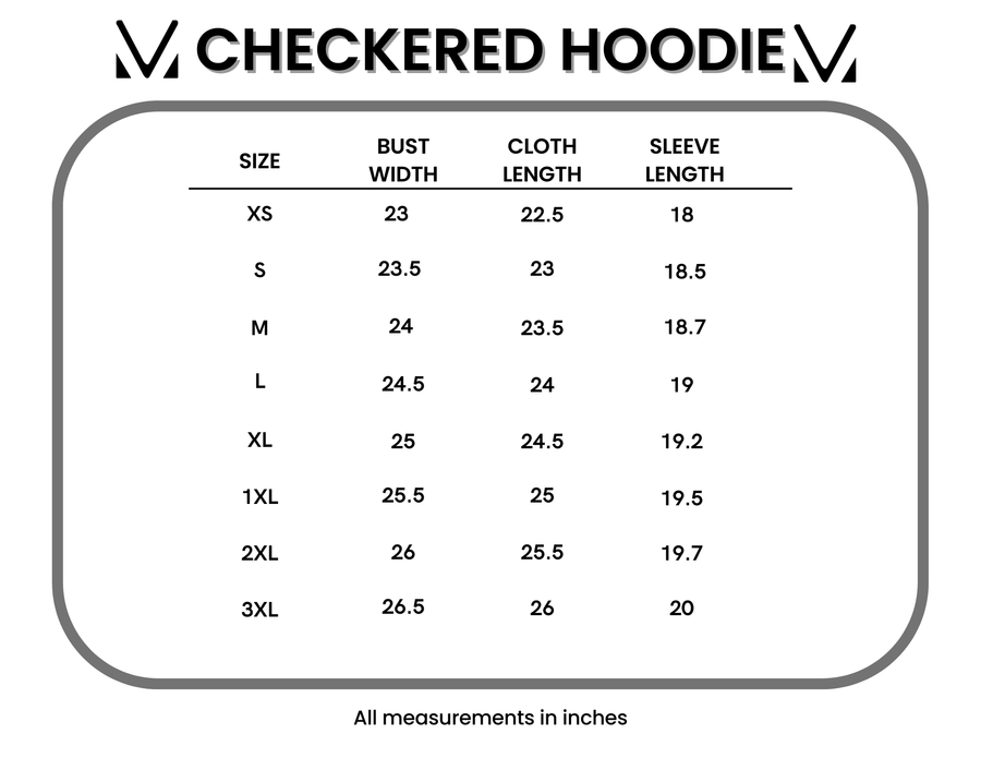 IN STOCK Checkered Hoodie - Pink and White