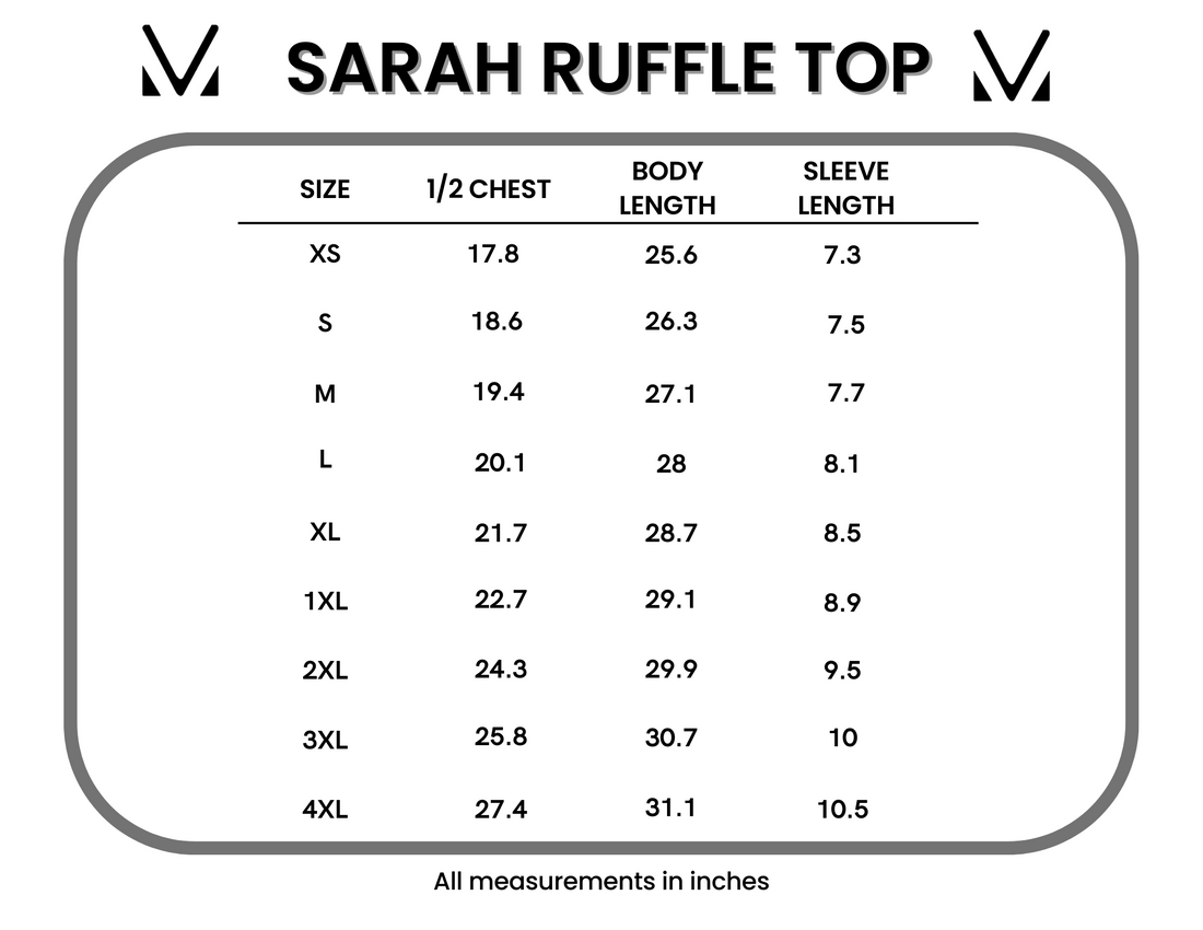 IN STOCK Sarah Ruffle Short Sleeve - Sun Kissed Coral FINAL SALE