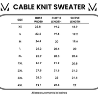 IN STOCK Cable Knit Sweater - Ivory