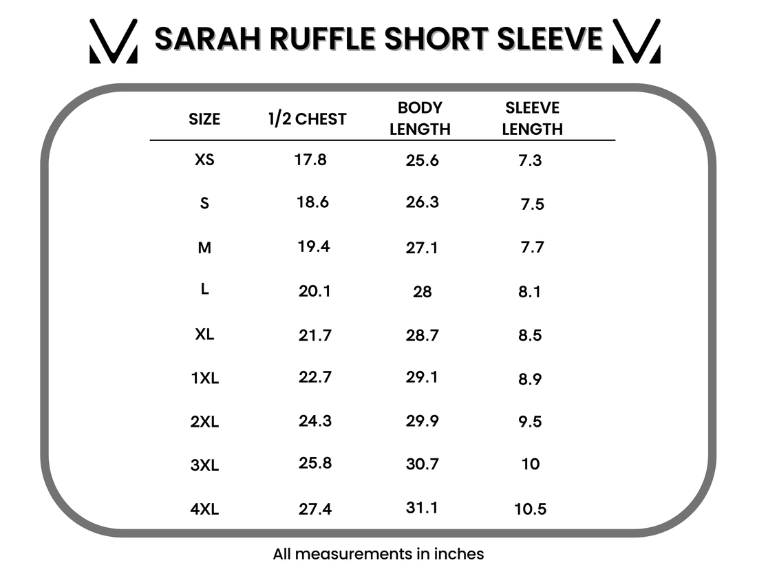 IN STOCK Sarah Ruffle Short Sleeve - Blushwood Floral