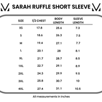 IN STOCK Sarah Ruffle Short Sleeve - Blushwood Floral