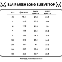 IN STOCK Blair Mesh Long Sleeve Top - Black and White Checkers