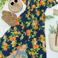 IN STOCK Harley High-Low Dress - Navy Citrus FINAL SALE