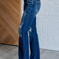 Mila Mid Rise Distressed Bootcut Jeans