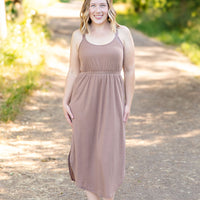 IN STOCK Reagan Ribbed Midi Dress - Mocha | Women's Dress