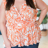 The Orange Swirl Sleeveless Top