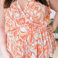 The Orange Swirl Sleeveless Top