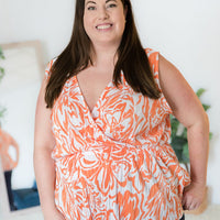 The Orange Swirl Sleeveless Top