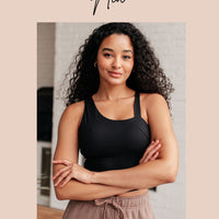 Eye on the Prize Eyelet Tank in Black