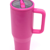 No Spill 40oz Tumbler in Hot Pink