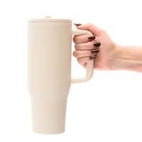 No Spill 40oz Tumbler in Off White