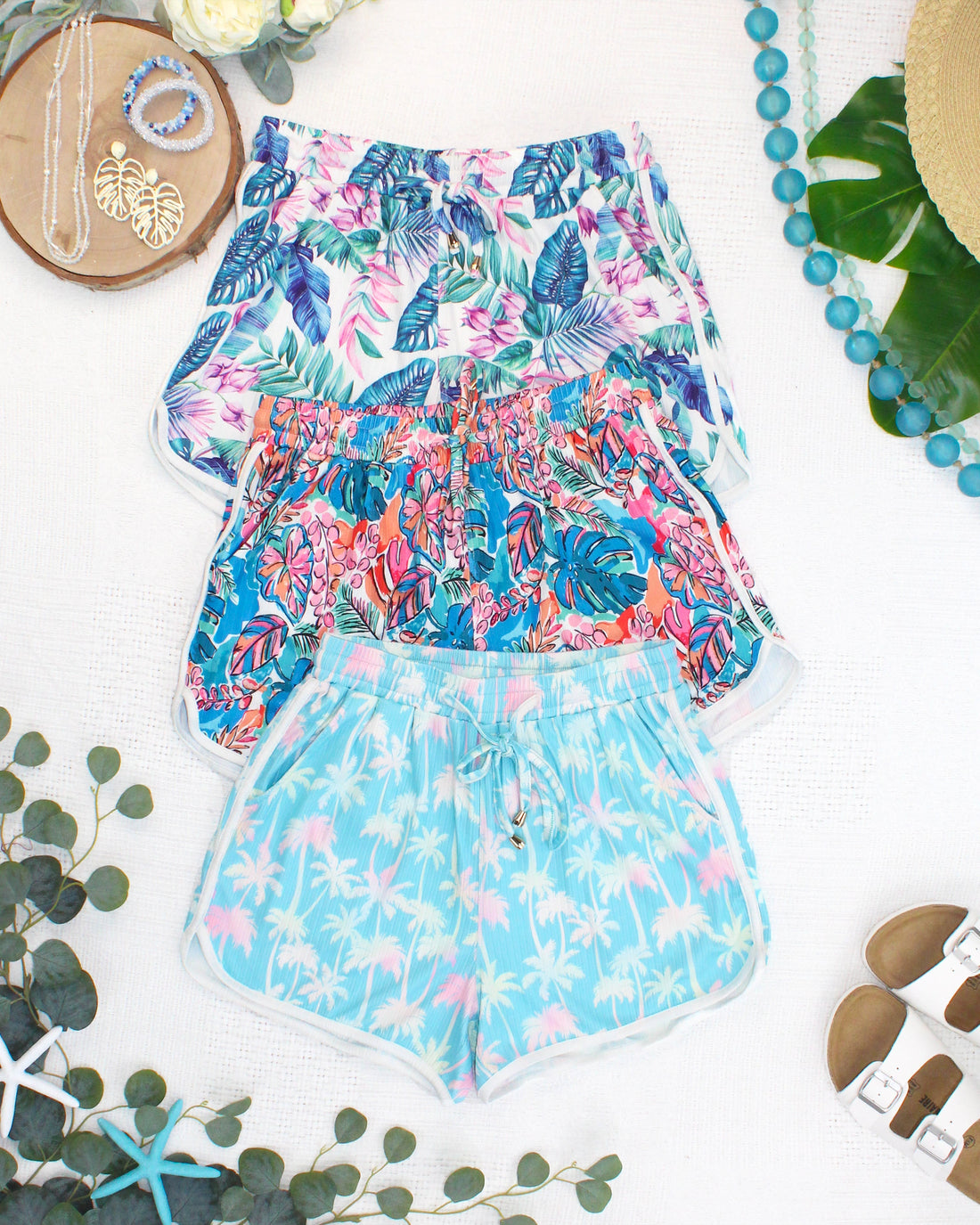 IN STOCK Nova Summer Shorts - Tropical Palm