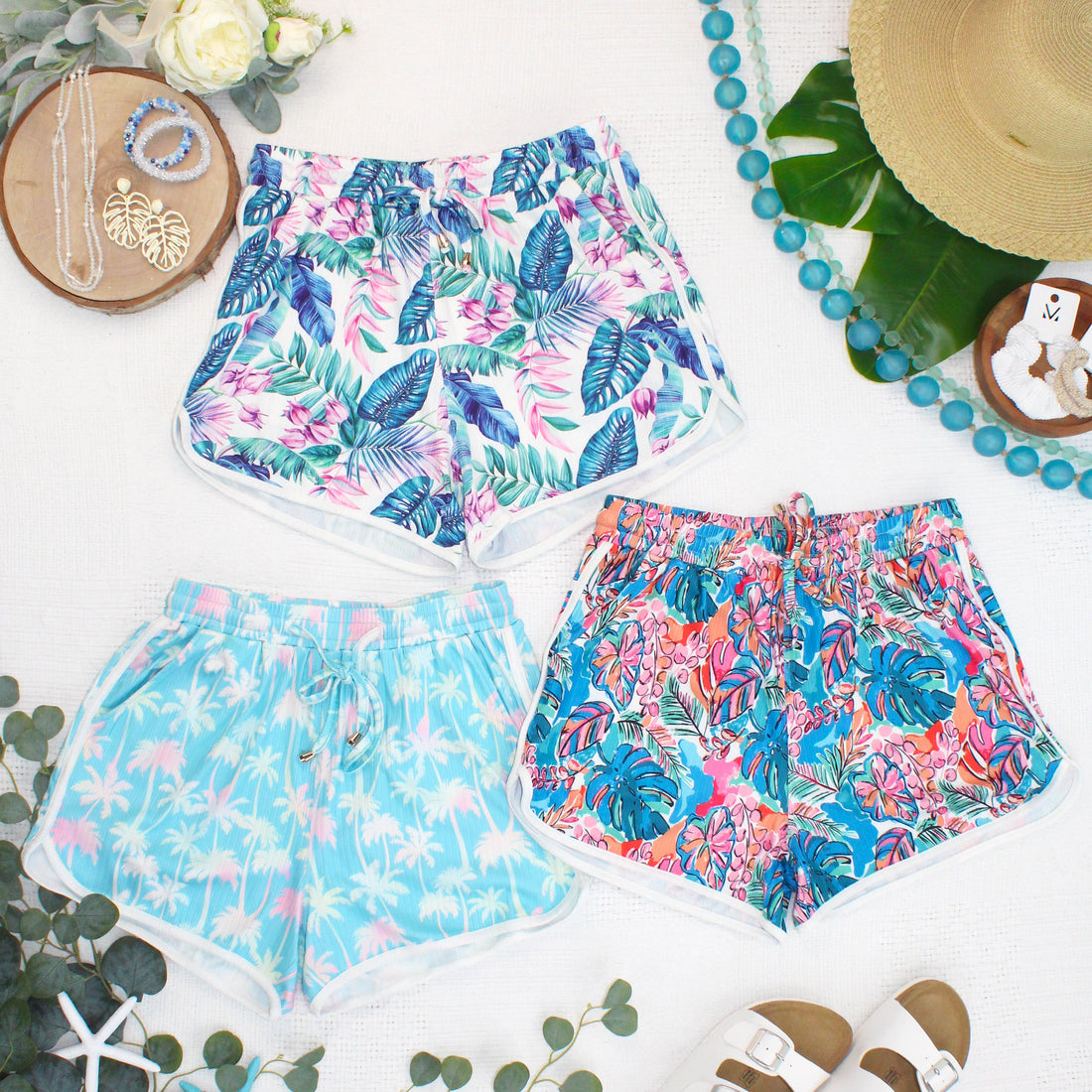 IN STOCK Nova Summer Shorts - Tropical Palm