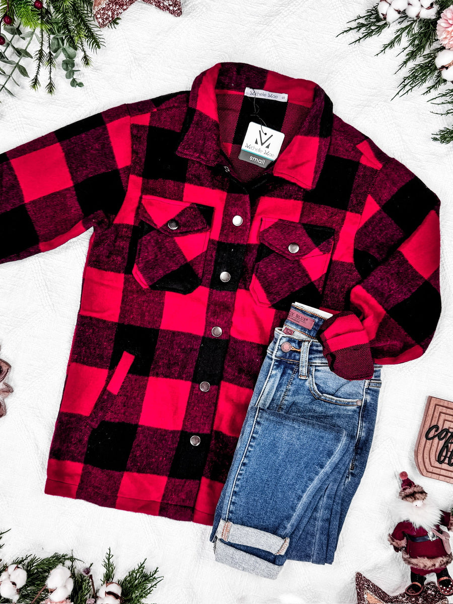 IN STOCK Norah Plaid Shacket - Buffalo Plaid