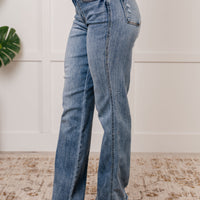 Quinn Mid Rise Cell Phone Pocket Dad Jeans