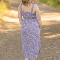 IN STOCK Reagan Ribbed Midi Dress - Lavender Floral | Women's Dress