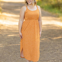 IN STOCK Reagan Ribbed Midi Dress - Pumpkin Floral | Women's Dress FINAL SALE