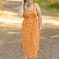 IN STOCK Reagan Ribbed Midi Dress - Pumpkin Floral | Women's Dress FINAL SALE