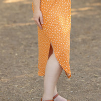 IN STOCK Reagan Ribbed Midi Dress - Pumpkin Floral | Women's Dress FINAL SALE