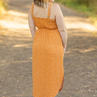 IN STOCK Reagan Ribbed Midi Dress - Pumpkin Floral | Women's Dress FINAL SALE