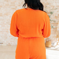 Roll With me Romper in Tangerine