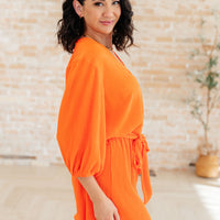 Roll With me Romper in Tangerine