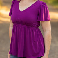 IN STOCK Emery Ruffle Top - Purple | Women's Blouse FINAL SALE