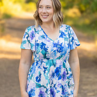 IN STOCK Emery Ruffle Top - Blue Floral | Women's Blouse FINAL SALE